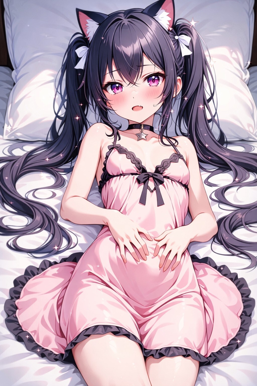 on the bed