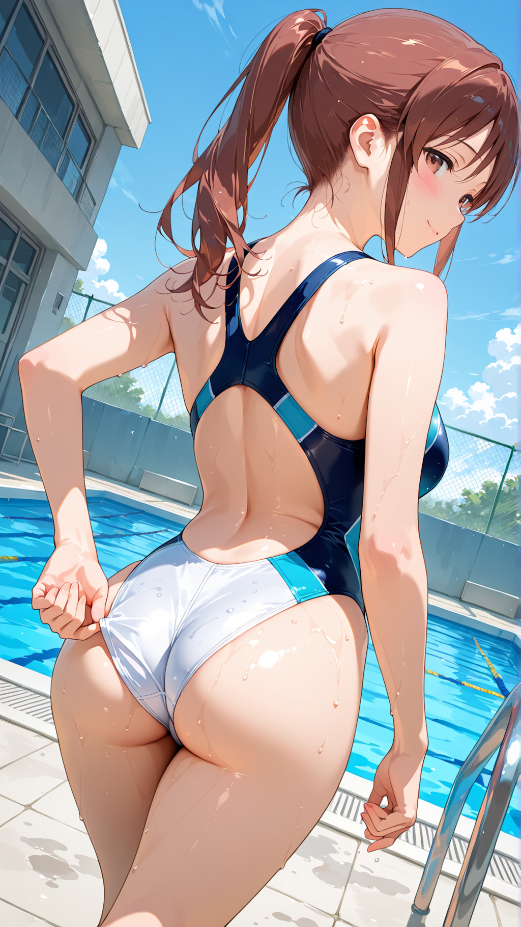 競泳水着の三船さん