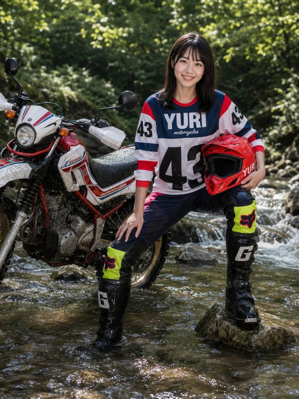 沢を走ります