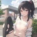 泣いて怯える少女 2枚目