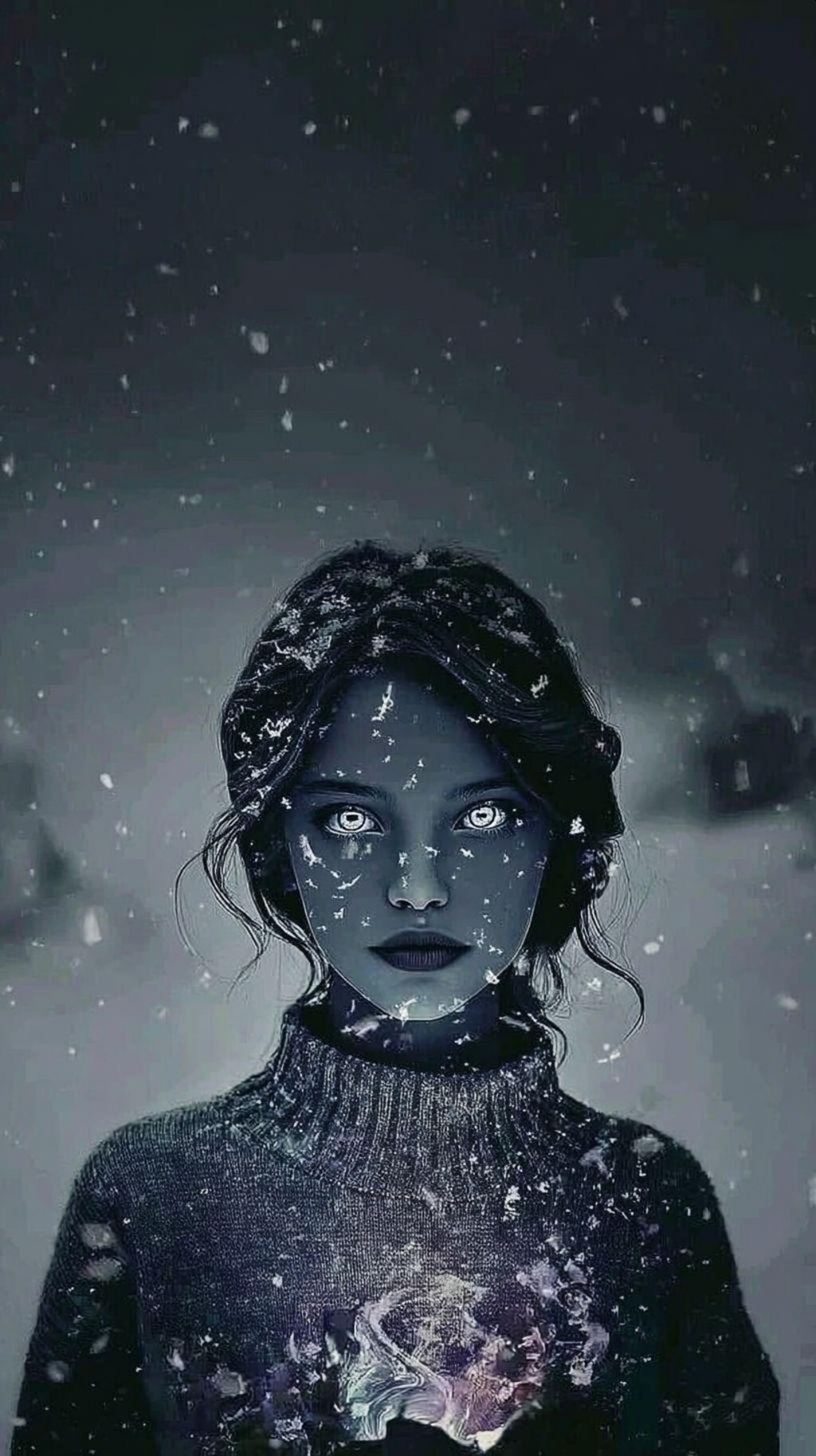 ホラーチックな雪とセーター