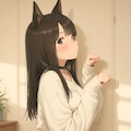 オーバーサイズセーターな猫娘さん 4枚目