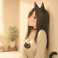 オーバーサイズセーターな猫娘さん 2枚目