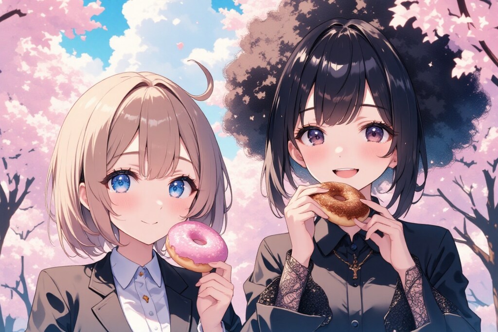 アフワちゃんとお花見に来た