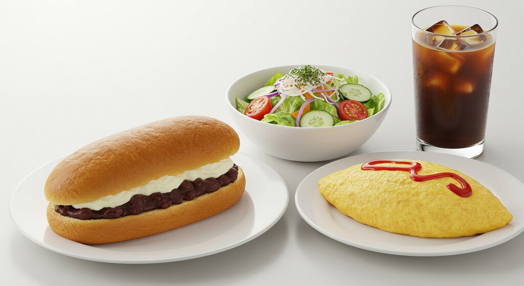 摩訶不思議食堂のあんバターパンセット