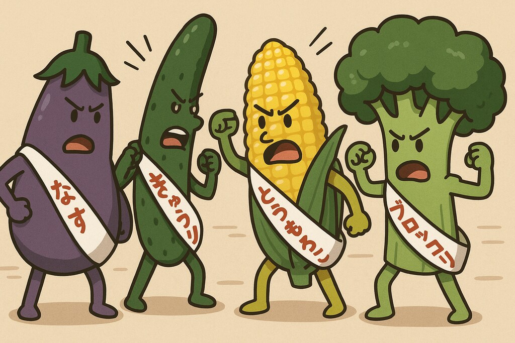 お野菜選挙戦。