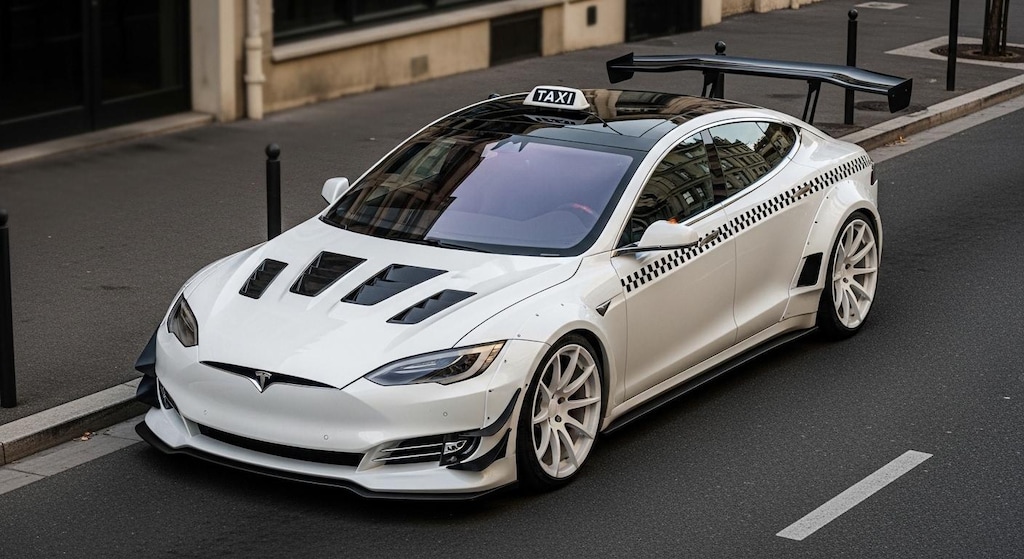 テスラセダンタクシーのドリ車