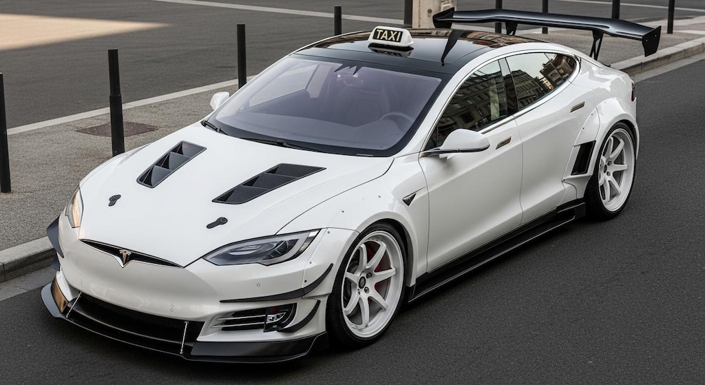テスラセダンタクシーのドリ車