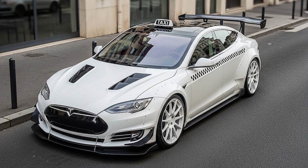 テスラセダンタクシーのドリ車