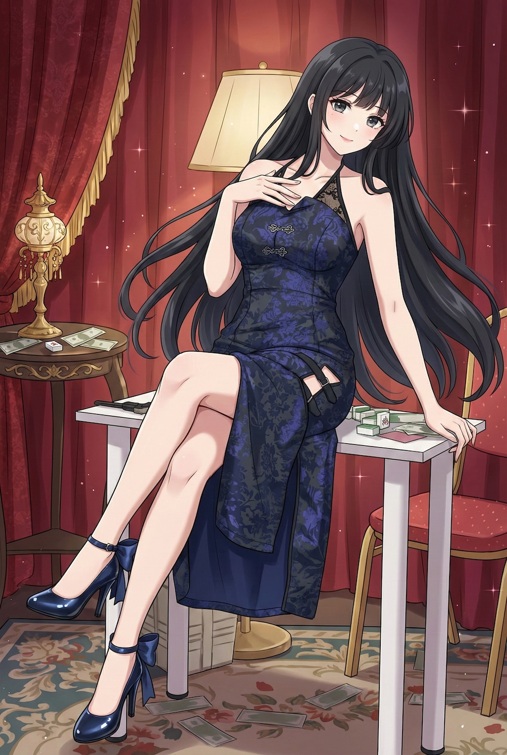 闇藍の姫、宵闇に微笑む