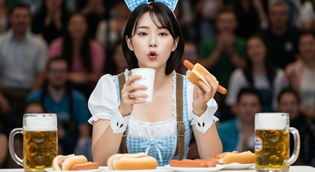 大食い大会のリケジョ