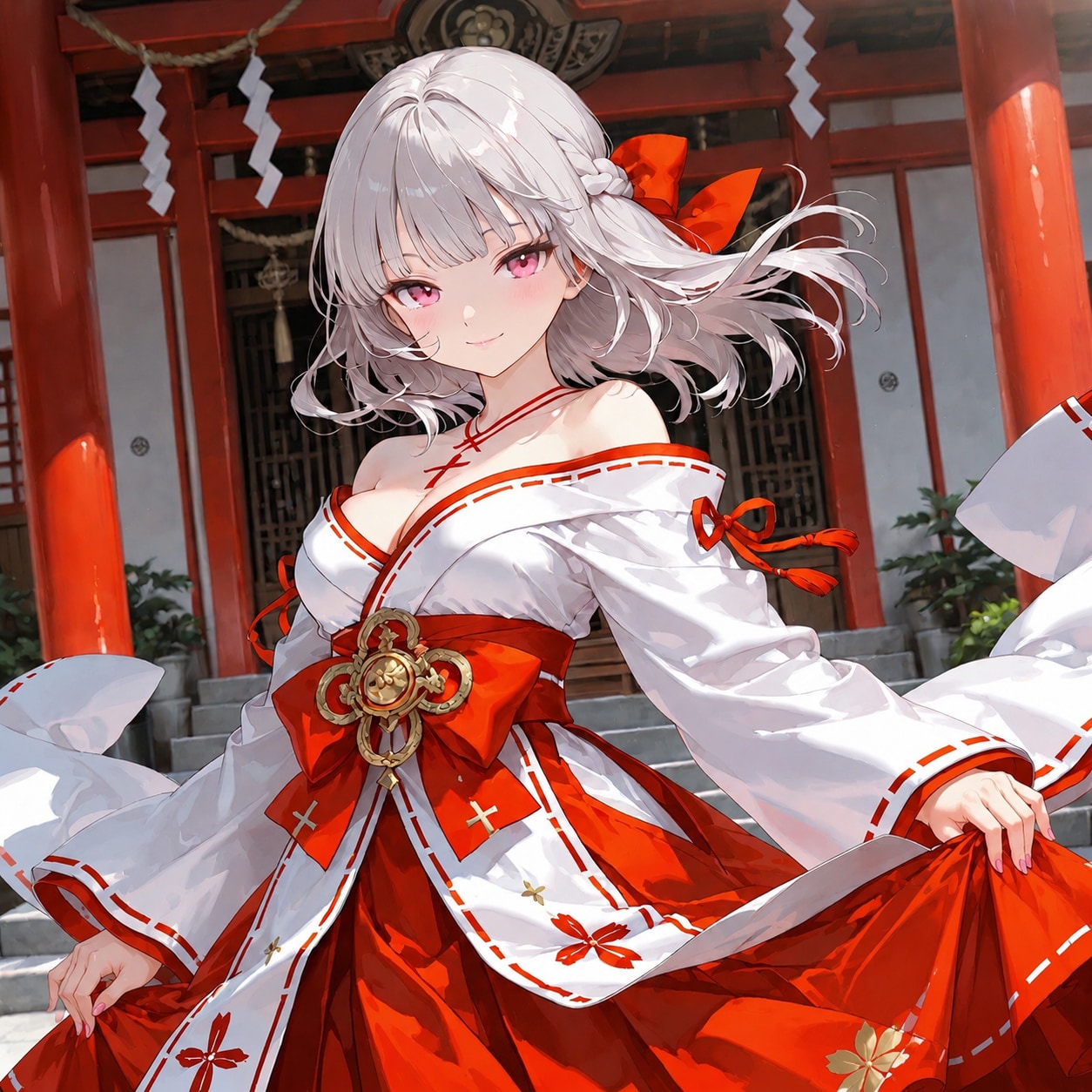 オフショルの巫女