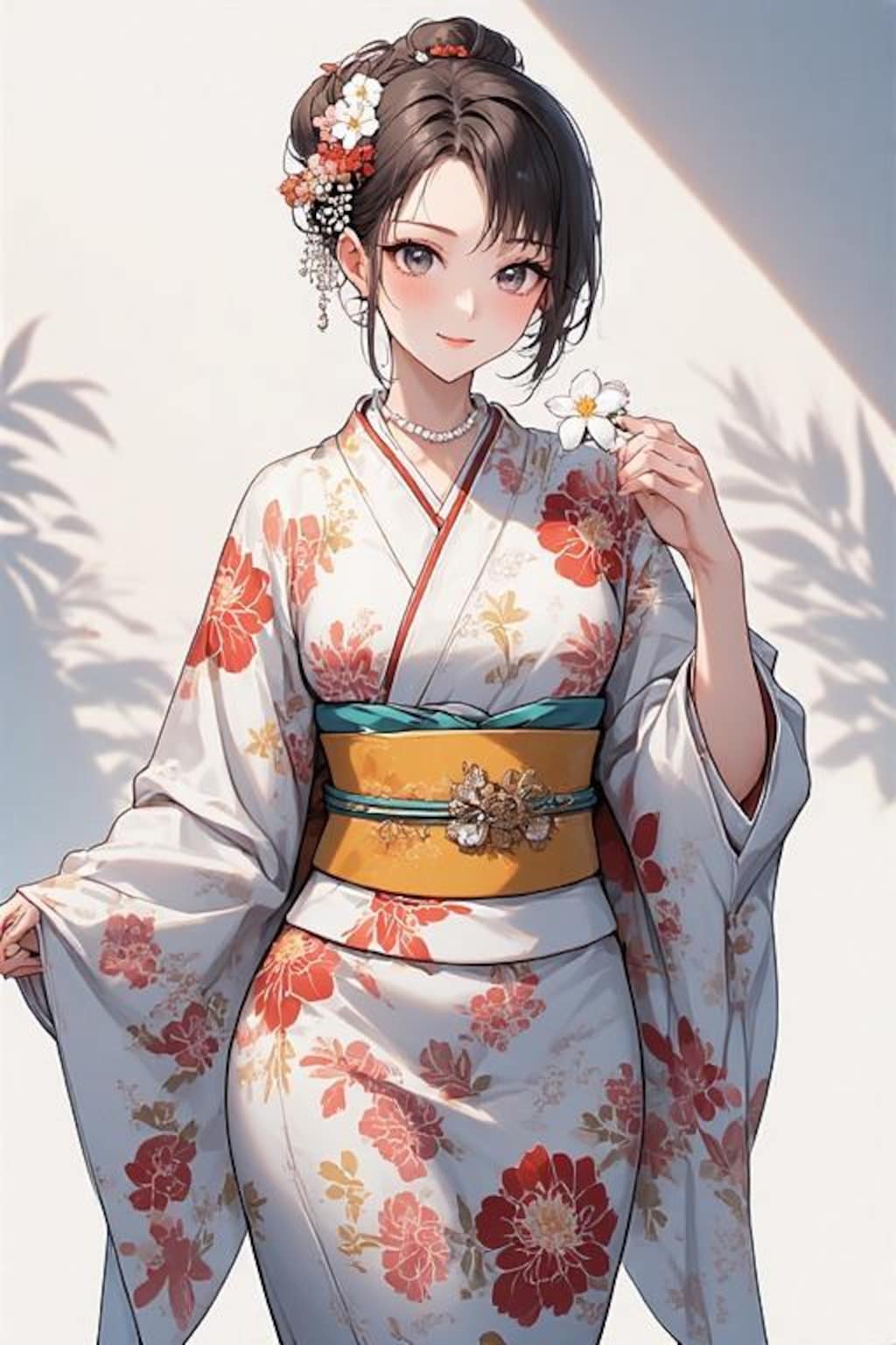 椿のお着物で春を感じる