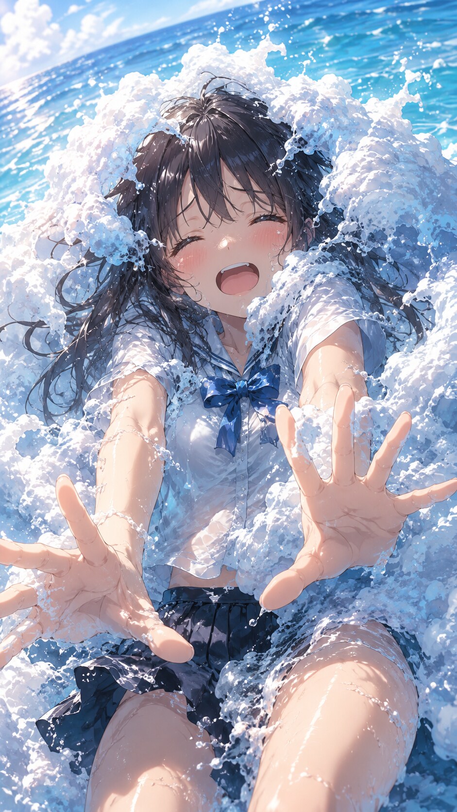 海にもふられる | の人気AIイラスト・グラビア