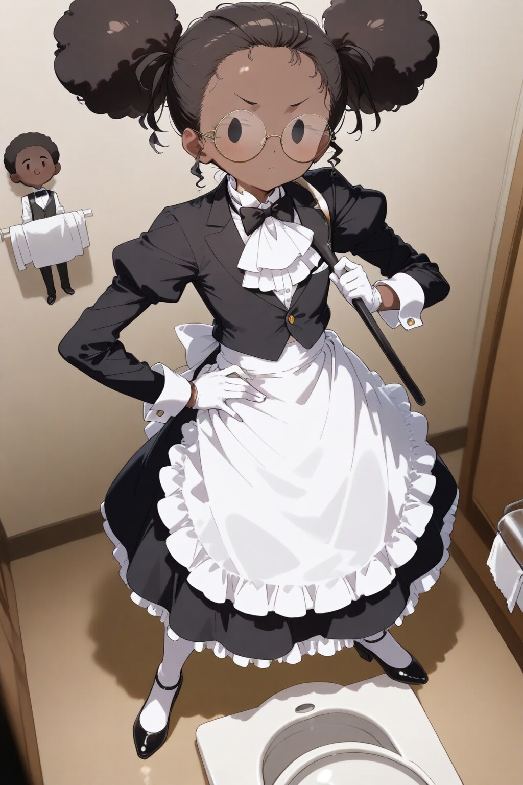 トイレを磨いて掃除する