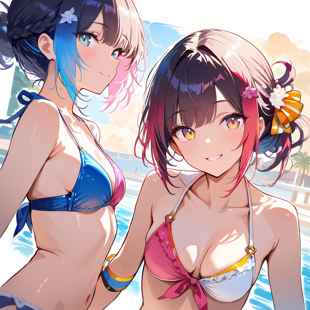 水着ツインズ。
