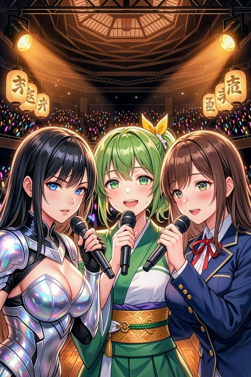 何故か3人でライブ