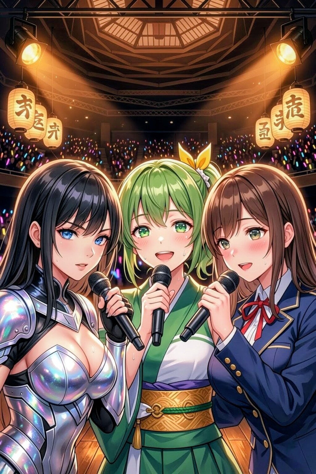 何故か3人でライブ
