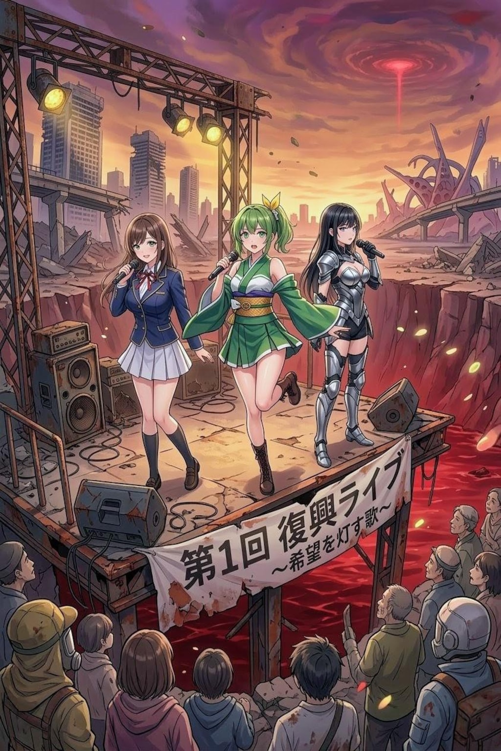 何故か3人でライブ