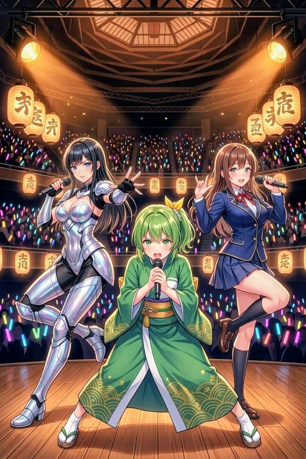 何故か3人でライブ