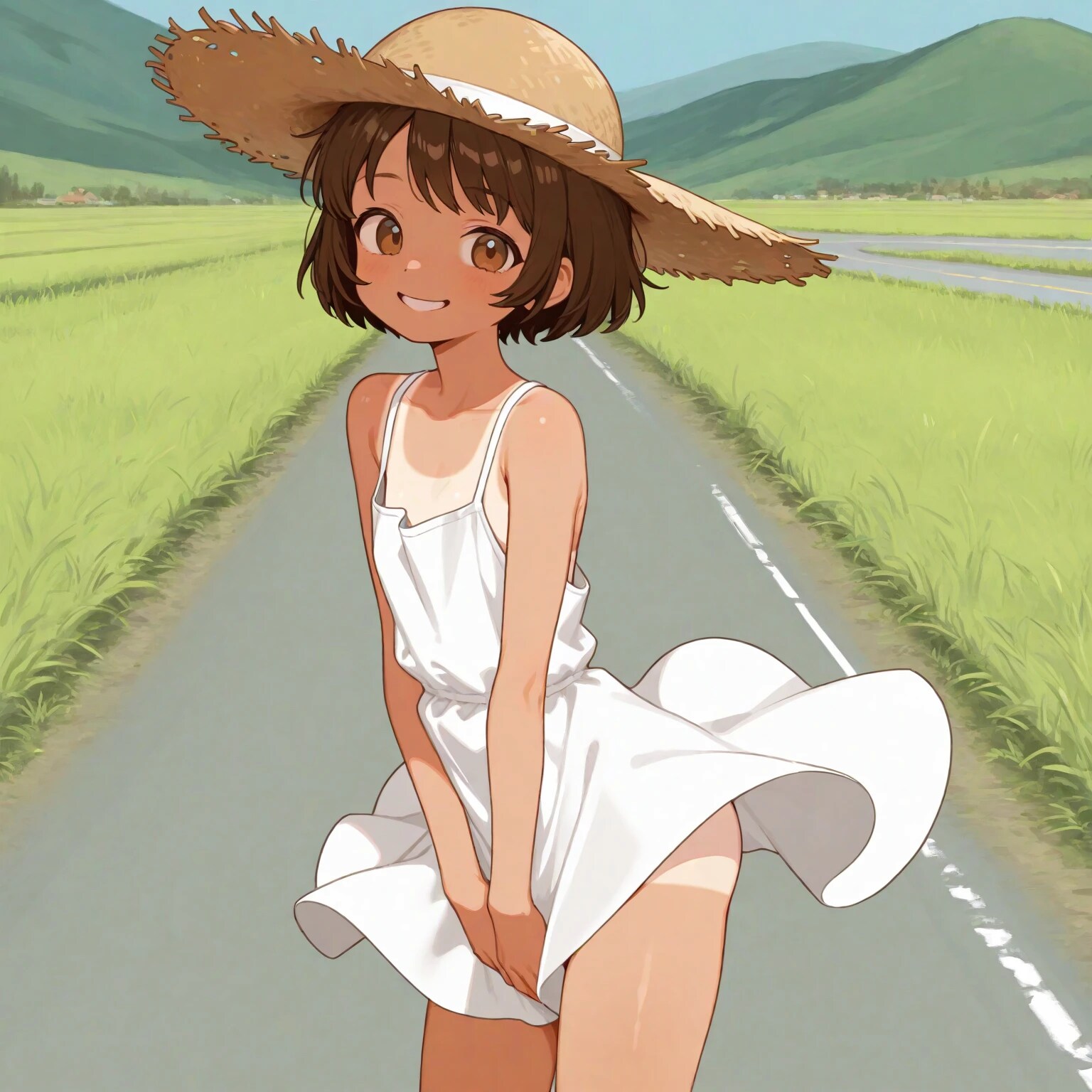 白ワンピの下は…