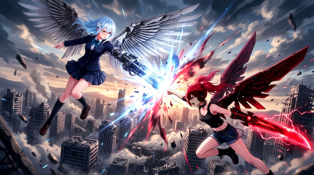 儚翼の終末兵装 【壱号機：蒼霞】 vs 【弐号機：紅閃】