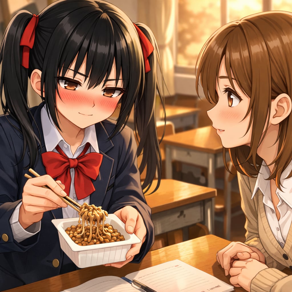 おかず、間違えて持って来ちゃった。（納豆の日）
