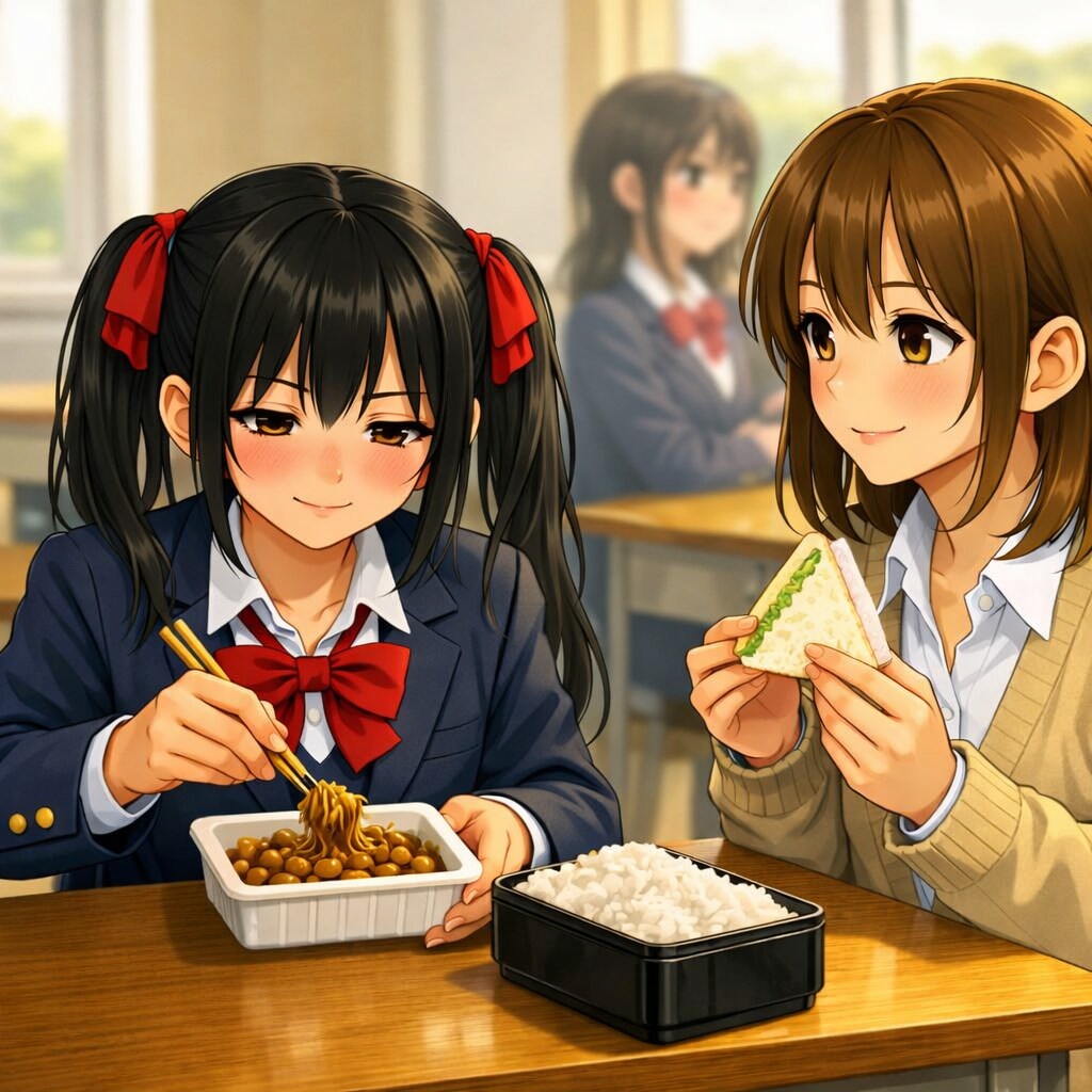 おかず、間違えて持って来ちゃった。（納豆の日）