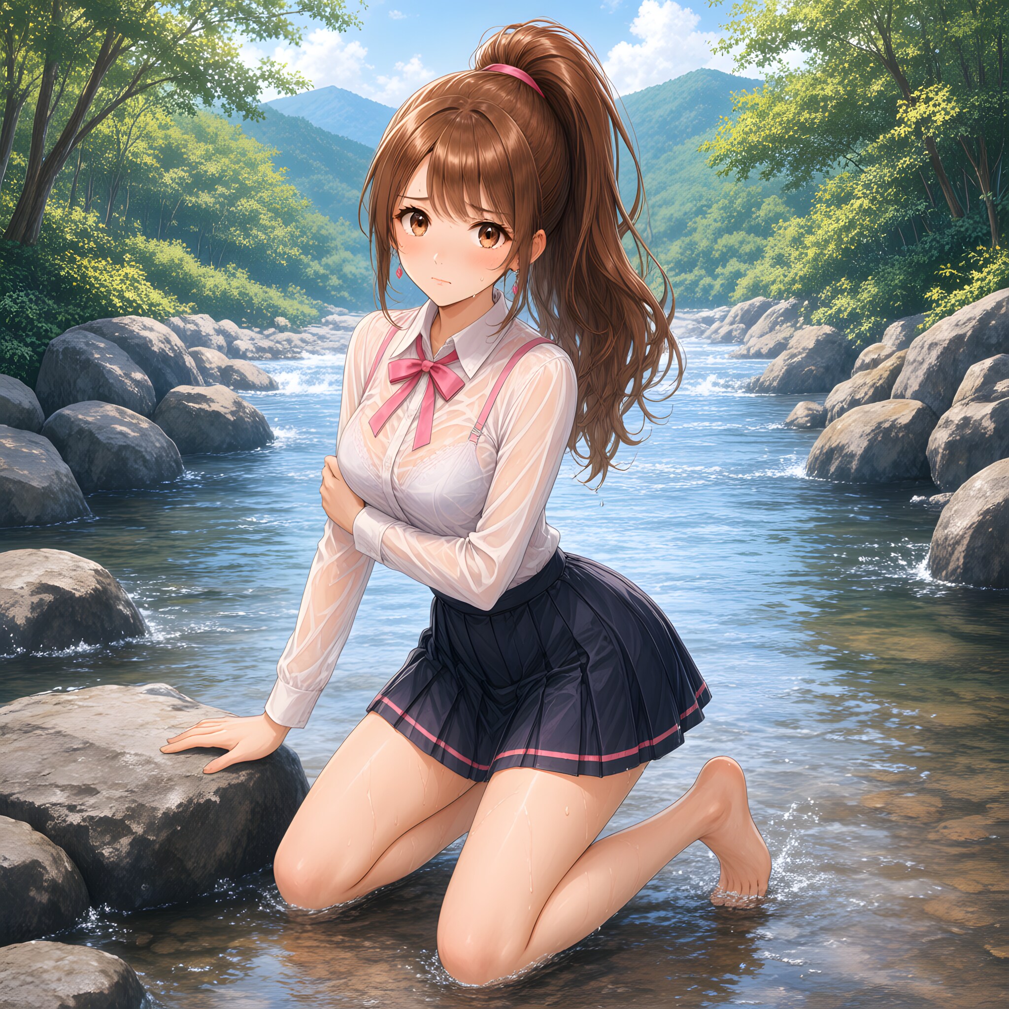 びしょ濡れ注意報：華恋の川遊び2