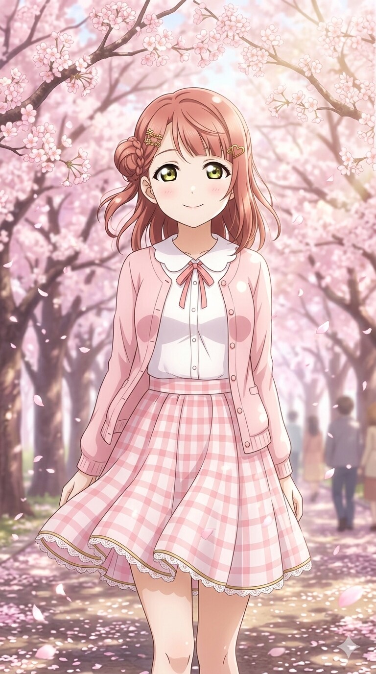 淡恋のさくら道【3/3】 | の人気AIイラスト・グラビア