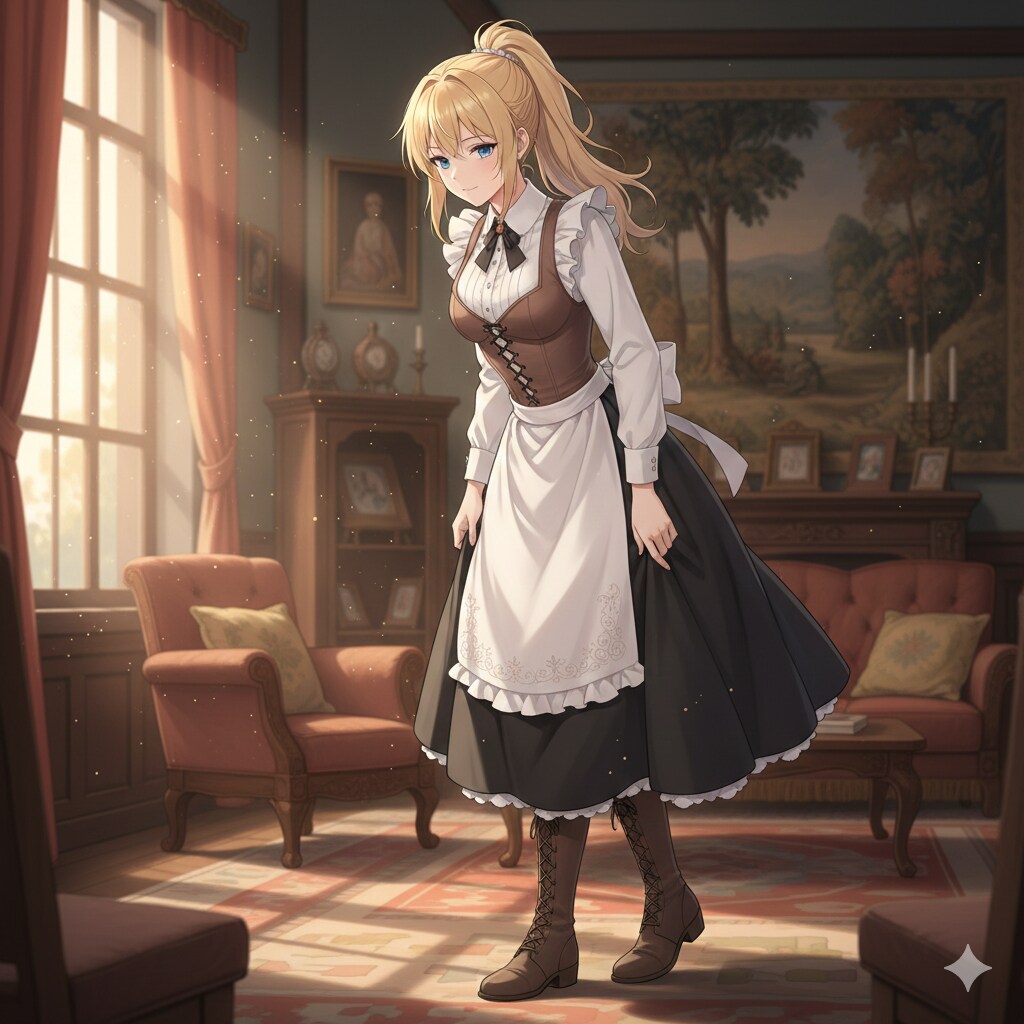 「スマホ版 #Geminiお試し生成」アニメーションスタイルのメイド