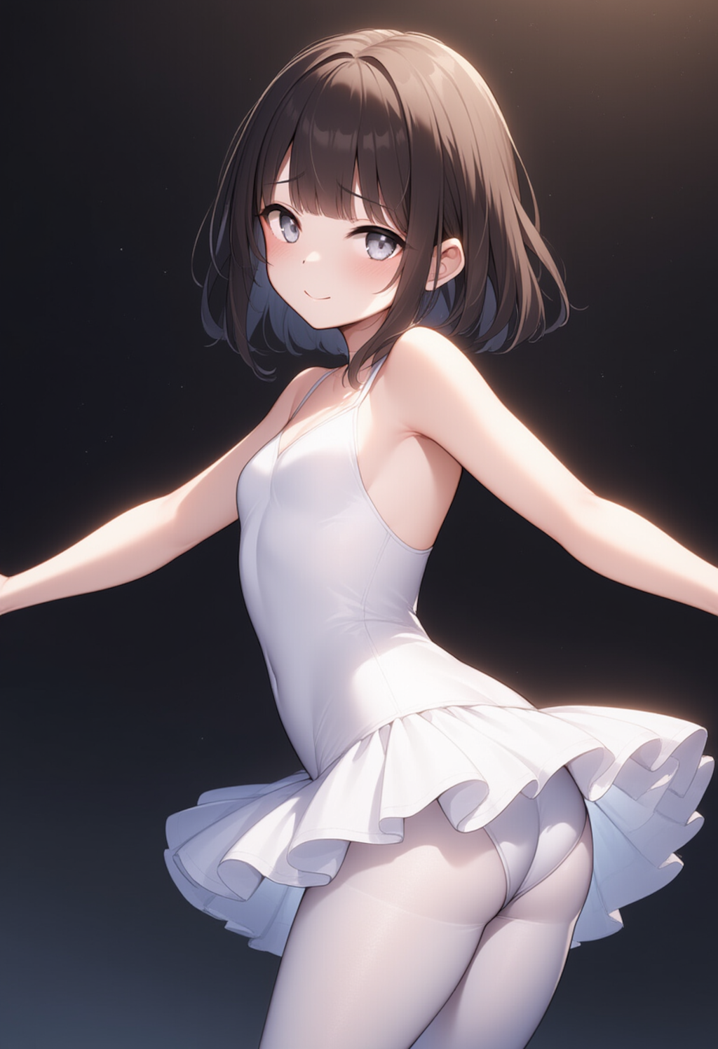 純白バレエレオタード