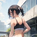 スポーツウェアの眼鏡っ娘 2枚目