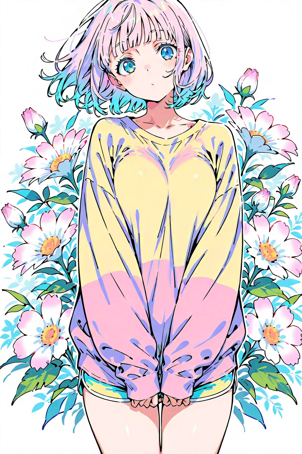 少女　春色コーデ
