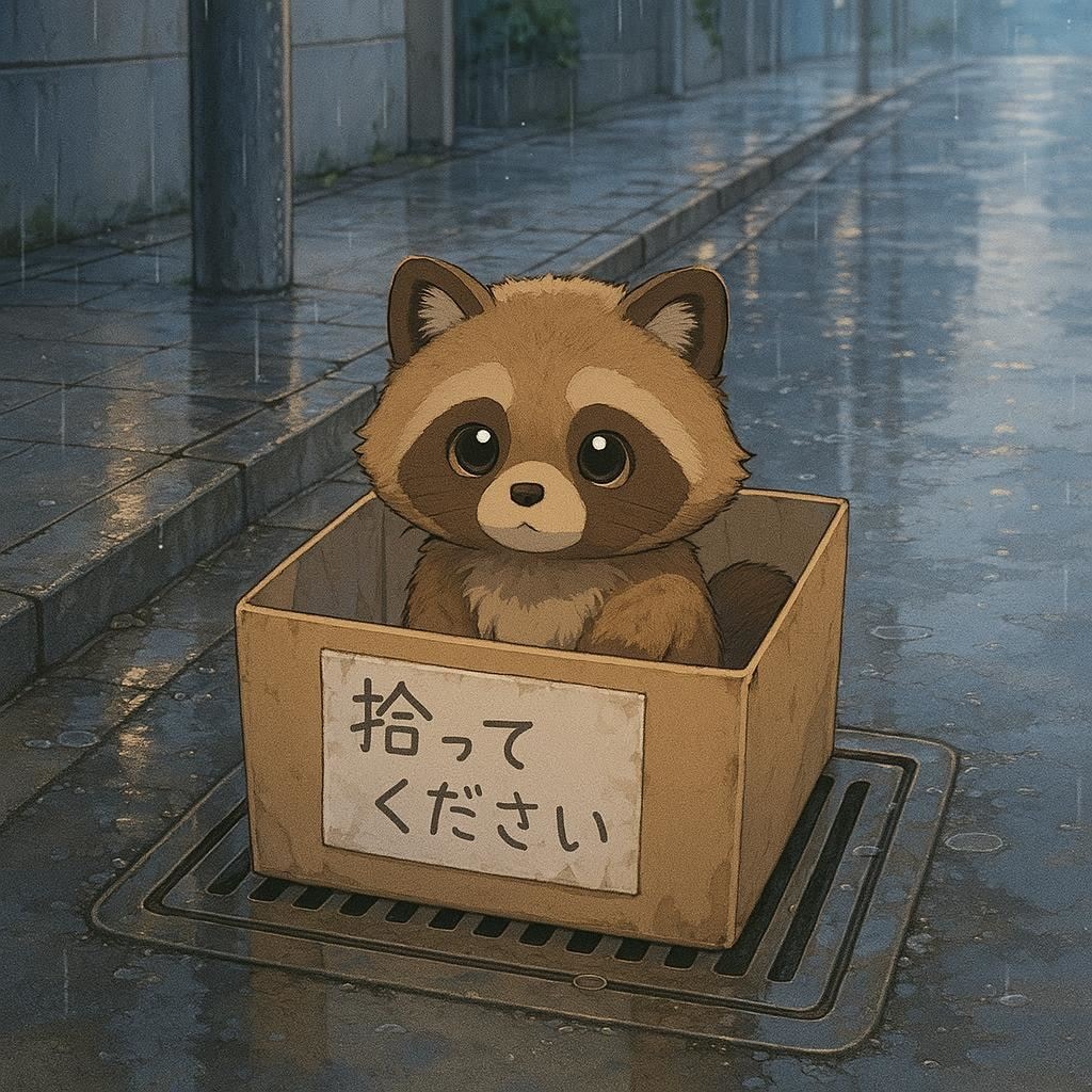 雨と君とタヌキ