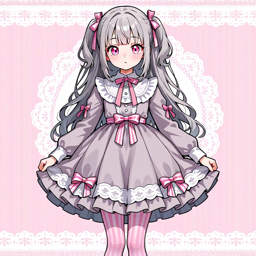灰色×ピンク3 | の人気AIイラスト・グラビア