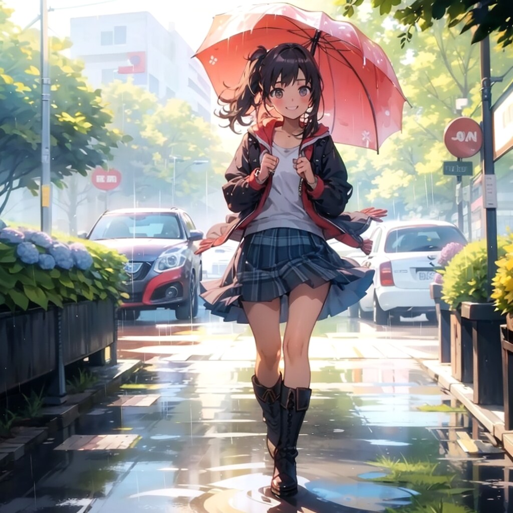 梅雨でも散歩