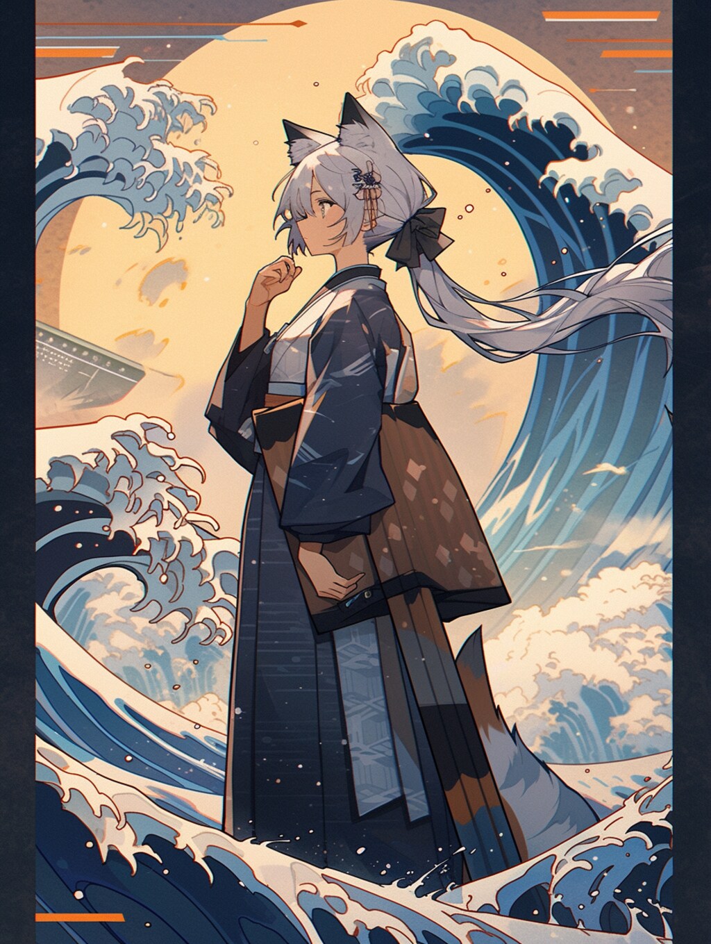 オマージュ葛飾北斎「Great Wave」