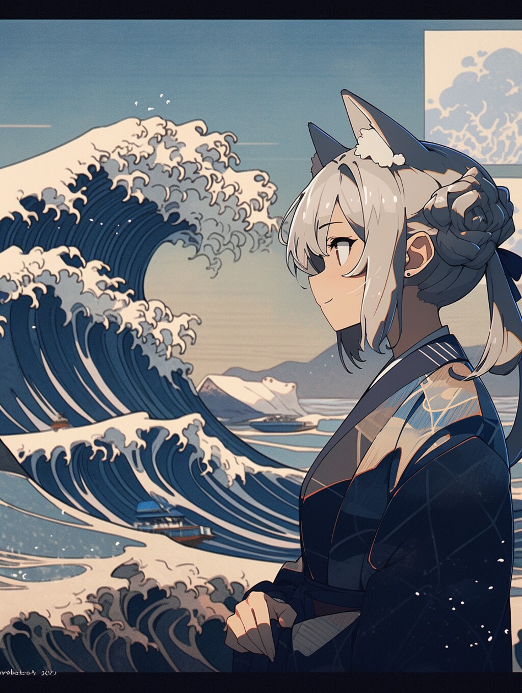 オマージュ葛飾北斎「Great Wave」