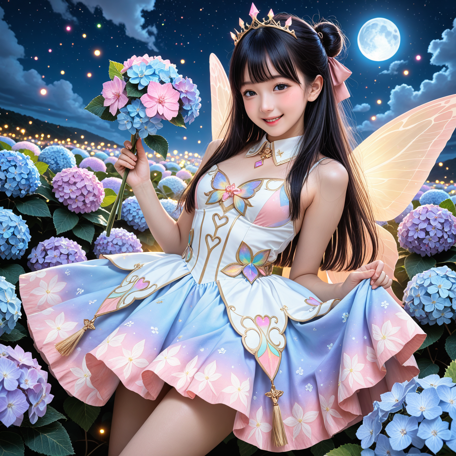 紫陽花と妖精