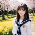 桜＋菜の花＋セーラー服=春爛漫1(11枚) 4枚目