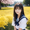 桜＋菜の花＋セーラー服=春爛漫1(11枚) 7枚目