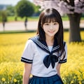 桜＋菜の花＋セーラー服=春爛漫1(11枚) 5枚目