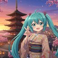 初音ミクと五重塔 2枚目