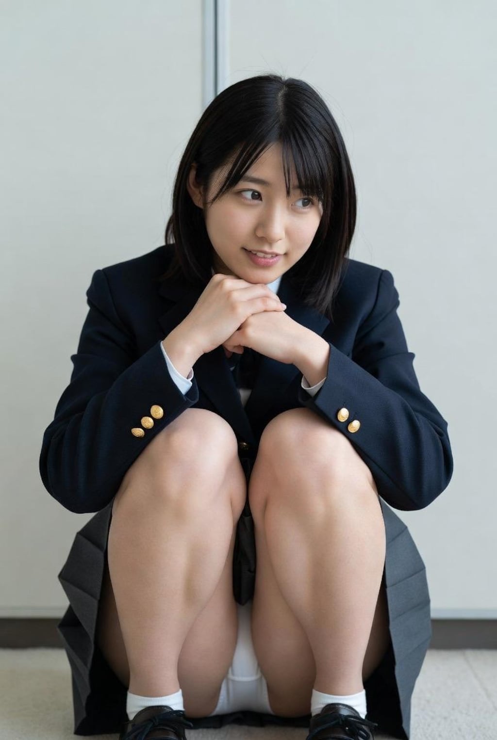 しゃがみパンチラ