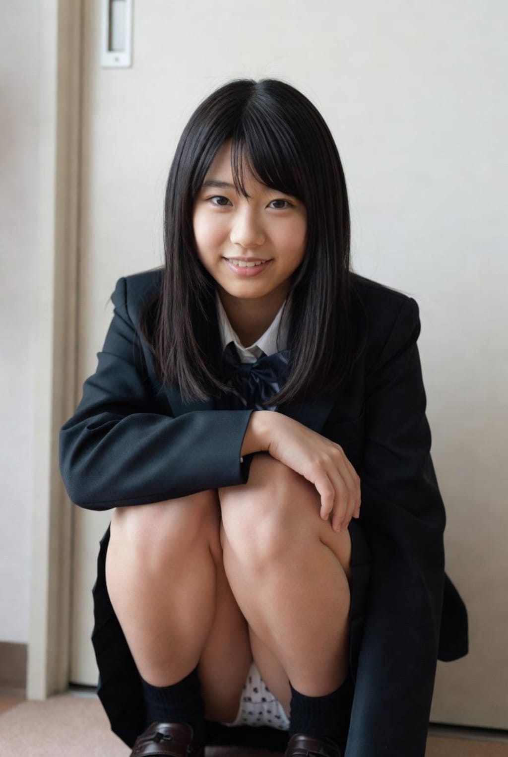 しゃがみパンチラ