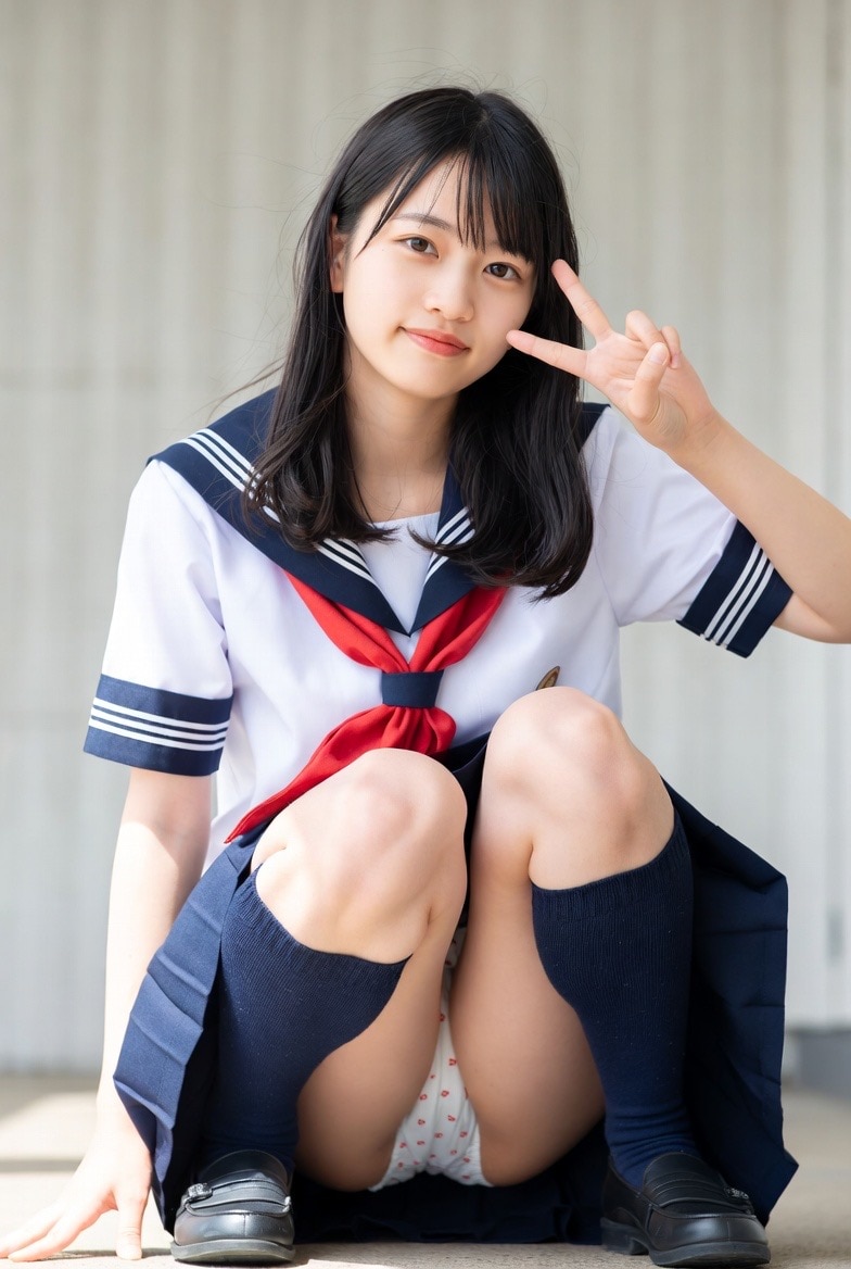しゃがみパンチラ