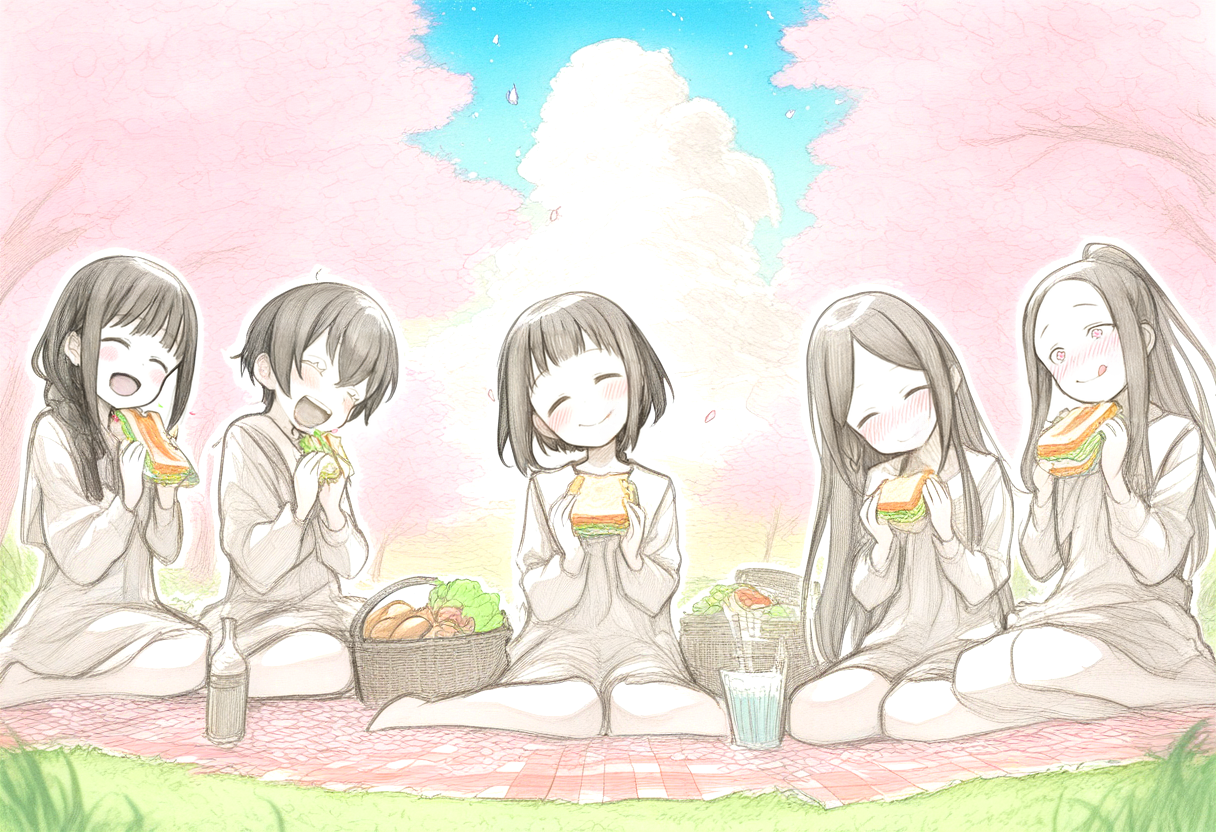 春ピクニック | の人気AIイラスト・グラビア