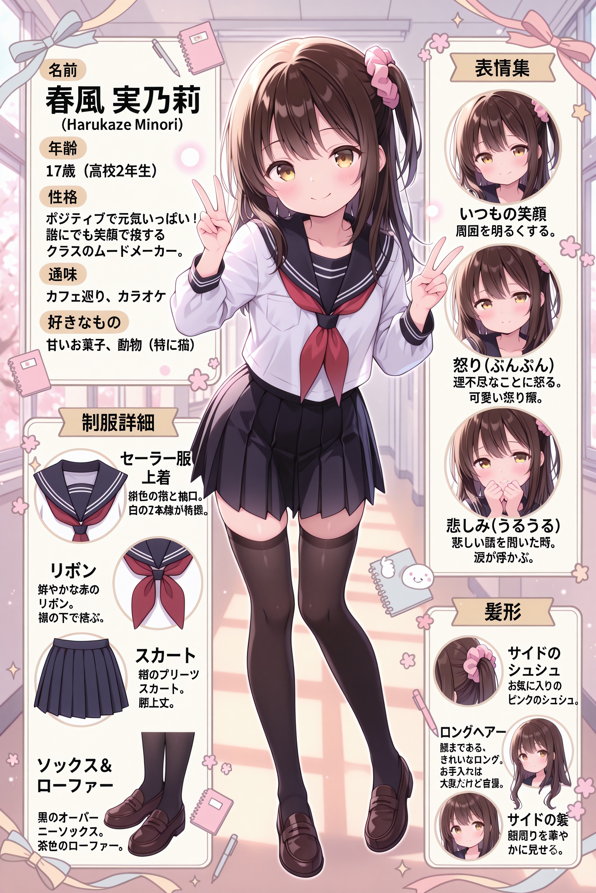 うちの子実乃莉のキャラクターシート | の人気AIイラスト・グラビア