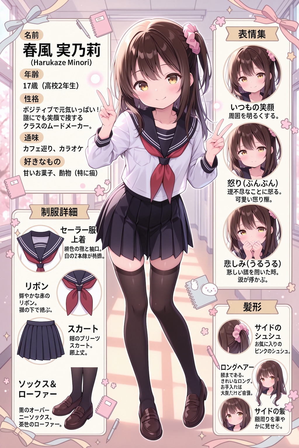 うちの子実乃莉のキャラクターシート